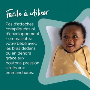Gigoteuse d'emmaillotage mi saison 3-6 mois gris chiné Tommee tippee