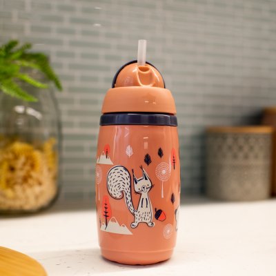 Tasse isotherme à paille 266ml 12m - rouge