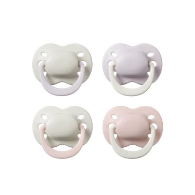 Lot de 4 sucettes bébé 0-2 mois silicone