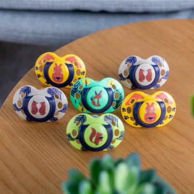 Lot de 6 sucettes closer to nature fun 18-36 mois fille