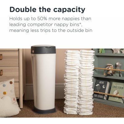 Poubelle à couches twist & click xl blanc