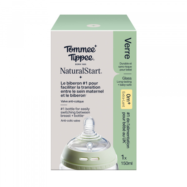Biberon anti-colique natural start en verre 150ml Tommee tippee