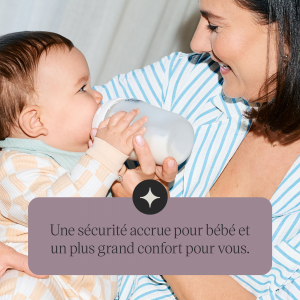 Lot de 2 biberons verre bébé silicone natural start 150 ml Tommee tippee