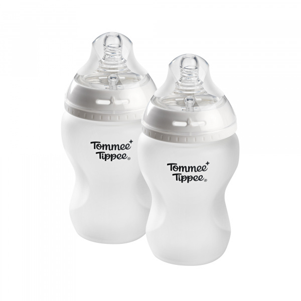Biberon natural start verre avec protection silicone, 260ml - lot de 2 Tommee tippee