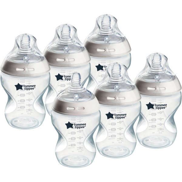 Lot de 6 biberons closer to nature 260ml Tommee tippee