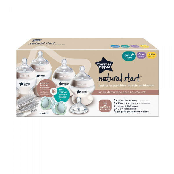 Coffret de naissance avec biberons natural start Tommee tippee