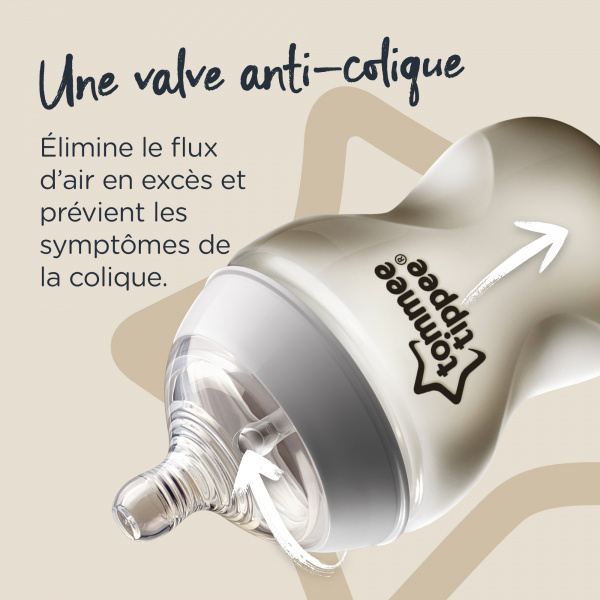 Lot de 2 tétines easi-vent debit rapide tommee tippee 6 mois + Tommee tippee