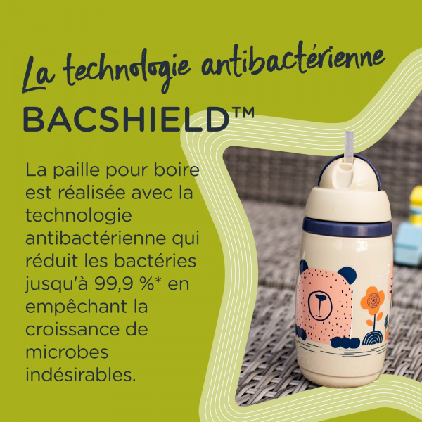 Tasse isotherme à paille 266ml 12m - rouge Tommee tippee