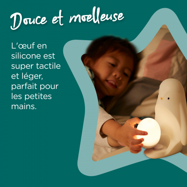 Veilleuse bébé grobrite pingouin 2-en-1 nomade Tommee tippee