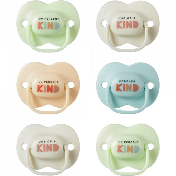 Lot de 6 sucettes closer to nature classique 0-6 mois Tommee tippee