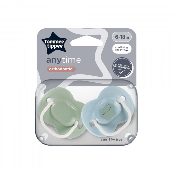 Lot de 2 sucettes anytime 6-18 mois Tommee tippee