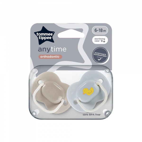 Lot de 2 sucettes anytime 6-18 mois Tommee tippee