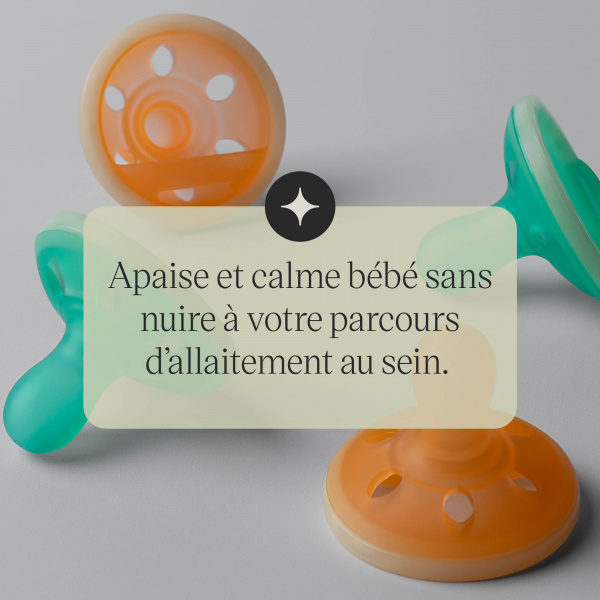 Lot de 4 sucettes silicone bébé 0-6 mois phosphorescentes Tommee tippee