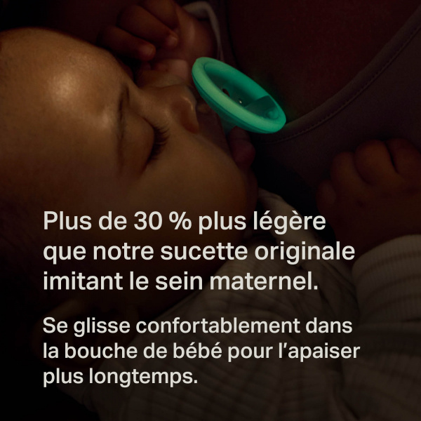 Lot de 4 sucettes silicone bébé 0-6 mois phosphorescentes Tommee tippee