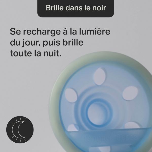 Lot de 4 sucettes silicone bébé 0-6 mois phosphorescentes Tommee tippee