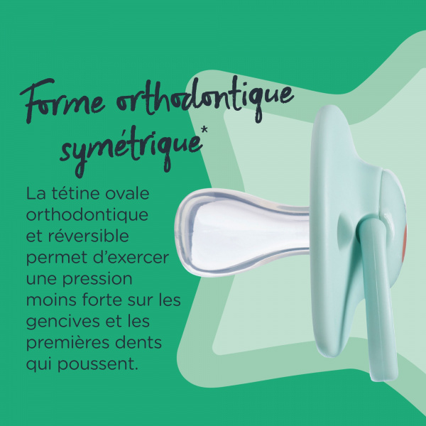 Lot de 2 sucettes anytime classique 0-6m Tommee tippee