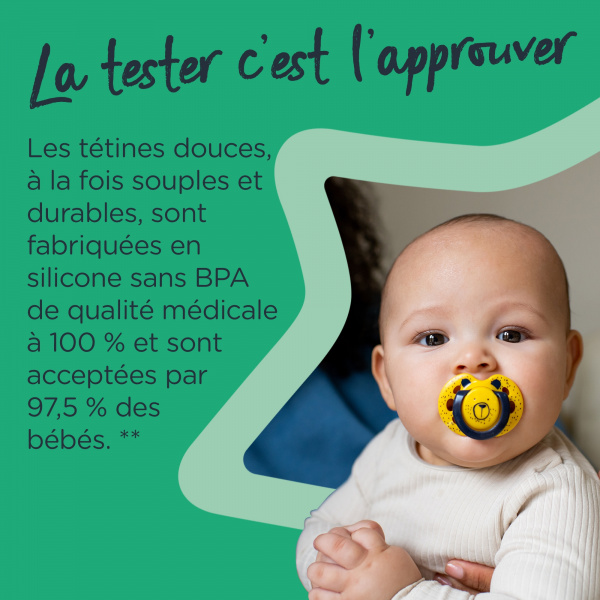 Lot de 2 sucettes closer to nature fun 18-36 mois Tommee tippee