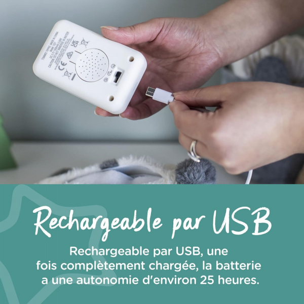 Peluche d'aide au sommeil rechargeable grofriend - pippo le panda Tommee tippee