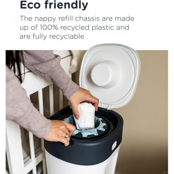 Poubelle à couches twist & click xl blanc Tommee tippee
