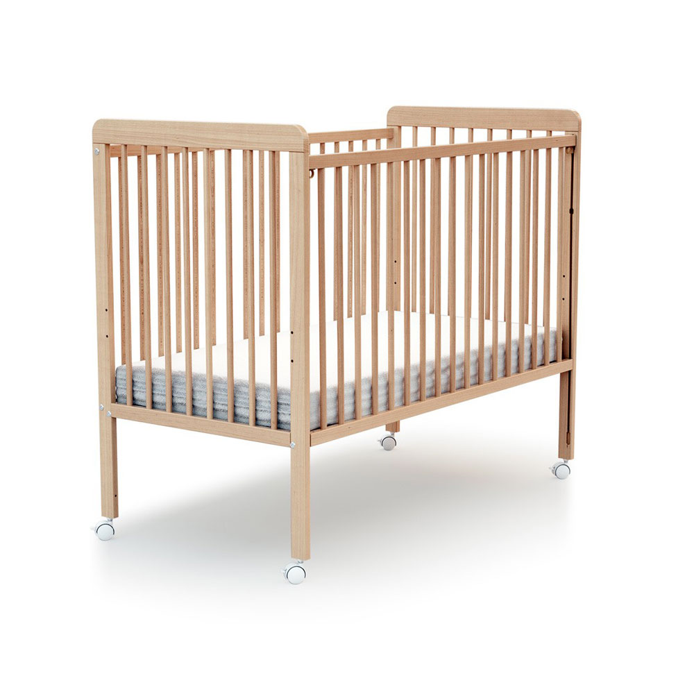 Kinderkraft Lit enfant à barreaux Mia White 60x120 cm bois, matelas