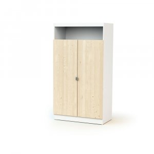 Chambre trio carnaval lit + armoire + meuble à langer blanc et bouleau At4