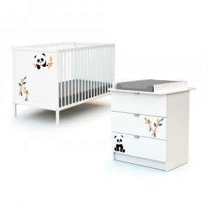 Lit bébé + commode à langer webaby At4