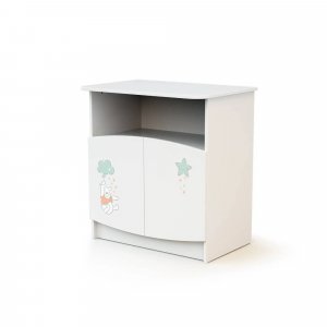 Duo lit bébé et commode blanc disney winnie At4