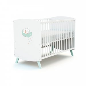 Duo lit bébé et commode blanc disney winnie At4
