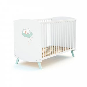 Duo lit bébé et commode blanc disney winnie At4
