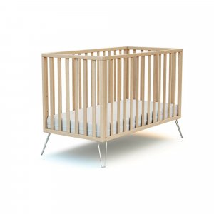 Lit bébé only de jurababy hêtre et acier 60x120 At4