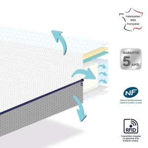 Lit enfant essentiel 60x120 cm hêtre avec matelas At4