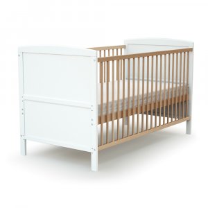 Lit évolutif essentiel blanc et hêtre 70x140 cm At4