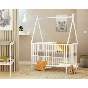 Lit bébé à barreaux tipi webaby 60 x 120 cm At4