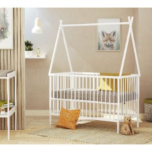 Lit bébé à barreaux tipi webaby 70 x 140 cm At4