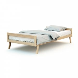 Lit évolutif confort hêtre verni 70x140cm At4