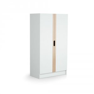 Armoire carrousel blanc et hêtre At4