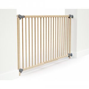Barrière de sécurité webaby ultra extensible hêtre verni 73-152 cm At4