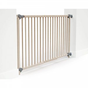 Barrière de sécurité extensible webaby hêtre brut & gris At4