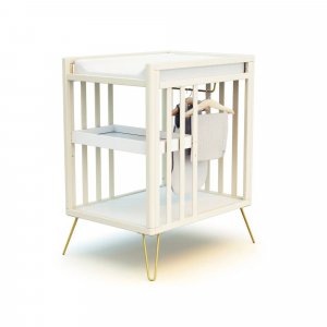 Table à langer only de jurababy blanc perle et jaune At4