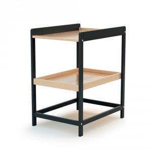 Table à langer confort gris graphite et hêtre verni At4