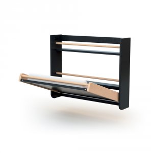 Table à langer murale confort gris graphite et hêtre verni At4