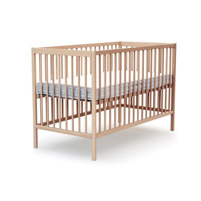 Lit bébé 60x120 cm essentiel hêtre verni