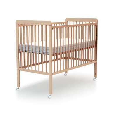 Lit bébé coulissant 60x120 cm essentiel hêtre verni