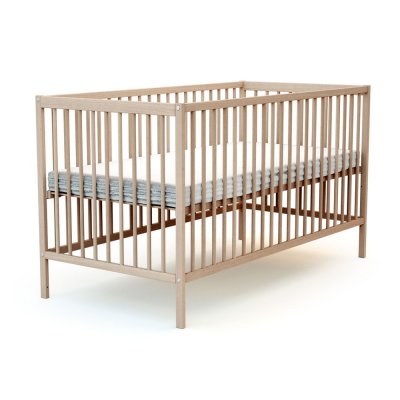 Lit bébé 70x140 cm essentiel hêtre brut