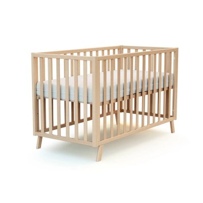 Lit bébé 60x120 hêtre verni
