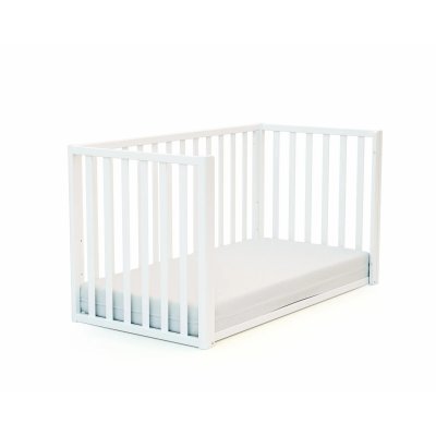 Lit évolutif confort blanc et hêtre 60x120cm