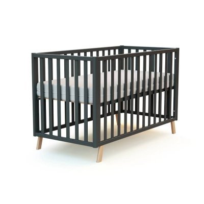 Lit évolutif confort gris graphite 60x120cm