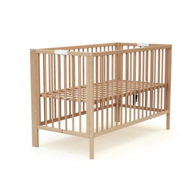 Lit bébé pliant essentiel hêtre 60x120 cm