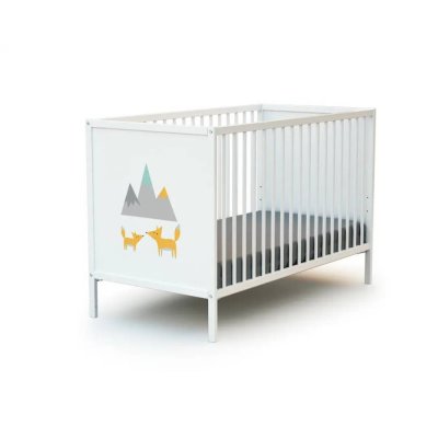 Lit bébé webaby à panneaux renard 60x120 cm
