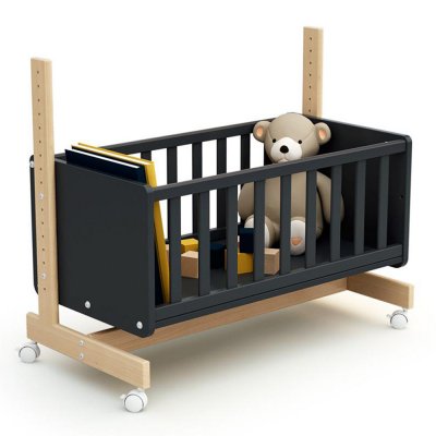 Lit cododo confort graphite / hêtre